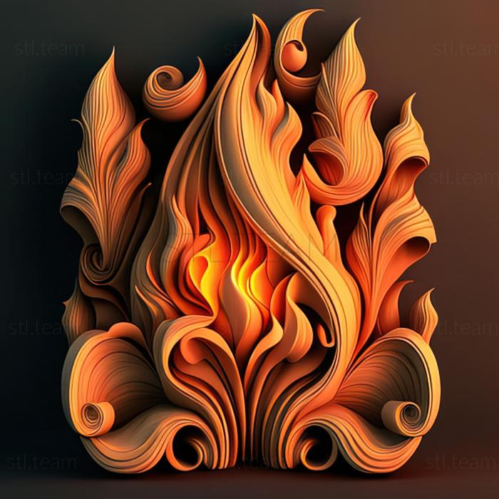 3D model st flaming (STL)